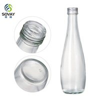 Bouteilles en verre transparentes personnalisables et rechargeables pour jus et boissons, 200ml, 300ml, 500ml, 750ml, 1L – Vente en gros