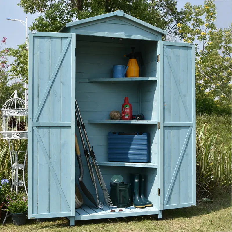 Di buona qualità cortile esterno balcone Villa Yard Cabinet Storage finitura attrezzi da giardino capannone