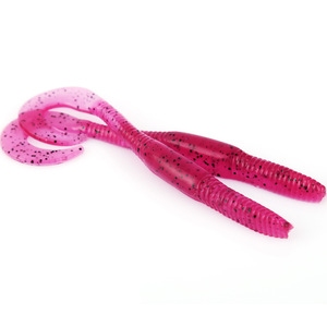 Señuelo de Pesca de Silicona Morado de 12.5cm y 5.6g, Tipo Larva con Cola Rizada, para Pesca de Lubina en Agua Dulce, Señuelos Biónicos Suaves - Product Image 1
