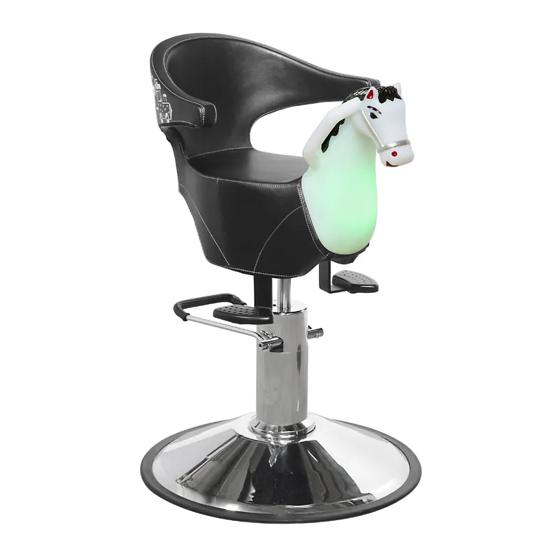 LED Light Footrest Chair Kids Hair Salon Hairdressing Hairdresser Chair For Kids Children