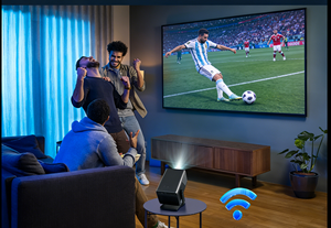 Projecteur intelligent Android 14 <span class=keywords><strong>2000</strong></span> ANSI Lumens |   5G WiFi BT5.4 Auto Keystone |   Parfait pour un home cinéma en plein jour - Product Image 3