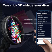 Mochila portátil con proyector de holograma 3D de 56cm, equipo de publicidad en movimiento, ventilador de pantalla holográfica 3D alimentado por batería