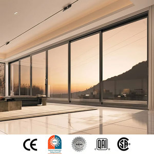 <span class=keywords><strong>Porte</strong></span> <span class=keywords><strong>coulissante</strong></span> moderne à <span class=keywords><strong>rail</strong></span> au sol en alliage d'aluminium, triple <span class=keywords><strong>rail</strong></span>, triple panneau, verre, isolation acoustique, design simple et robuste - Product Image 2