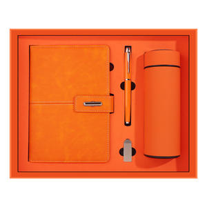 Ensemble cadeau de carnet d'affaires en cuir de qualité supérieure avec stylo et gobelet, personnalisation disponible pour les cadeaux d'entreprise - Product Image 1