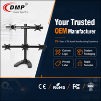 Support d'écran VESA pour ordinateur DMP, support pour cinq moniteurs, bras de montage pour moniteur de 13 à 27 pouces, rehausseur d'écran