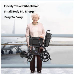 Fauteuil roulant électrique en fibre de carbone ultra-léger Fauteuil roulant électrique portable Fauteuil roulant de voyage pour personnes âgées avec batterie au lithium - Product Image 3