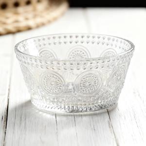 Bols en verre avec motif en relief, style vintage, pour salades et en-cas - Product Image 3