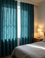 Tissu de rideau occultant jacquard froissé YC, largeur 280-320 cm, polyester texturé, matériau de rideau de luxe léger