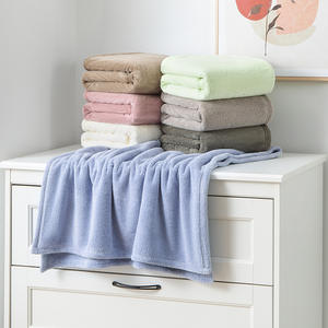 ผ้าเช็ดตัวขนแกะปะการัง 70x140 ซม. หนา สีพื้น ไม่เป็นขุย ซึมซับได้ดี สำหรับใช้ในบ้าน - Product Image 3