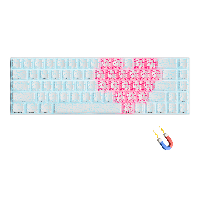 XVX HE68 Mechanical Keyboard RGB Backlit USB-C Programmable Ice Crack Rapid Trigger Hall Effect Gateron Magnetic Switches CNC