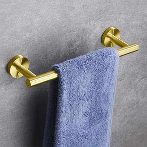 Ensemble d'accessoires de salle de bain 3 pièces en or brossé, <span class=keywords><strong>porte</strong></span>-serviettes, <span class=keywords><strong>porte</strong></span>-papier toilette, barre <span class=keywords><strong>porte</strong></span>-serviettes en acier inoxydable pour hôtels - Product Image 5