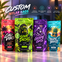 Sacs Mylar personnalisables noirs, épais, holographiques, anti-odeur, pour 1g et 3.5g, avec boîte et mini-jouet inclus