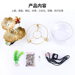 ที่วางของตกแต่งตู้ปลาขนาดเล็กหรูหราสุดสร้างสรรค์สำหรับประดับตู้ปลาแบบหมุนเวียนน้ำสำหรับเป็นของขวัญในห้องนั่งเล่นงานขึ้นบ้านใหม่ - Product Image 5