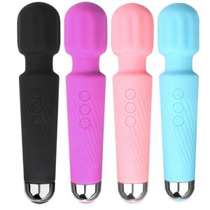 Vibrador de varita negra y rosa para niñas, resistente al agua, modo 20, 8 velocidades, Varita mágica flexible, vibrador, varita vibradora pequeña - Product Image 1