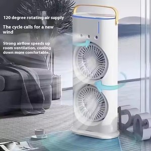 Summer Desktop Air Conditioner <b>Fan</b> Double Spray Humidifier Portable Home Mist Cooling Mini Desktop Air Cooler <b>Remote</b> <b>Control</b> New - Product Image 4