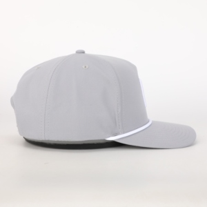Gorra de golf deportiva Unisex blanca personalizada impermeable de nailon resistente al agua con logotipo para hombres deportes estilo Dobby Check Design - Product Image 3