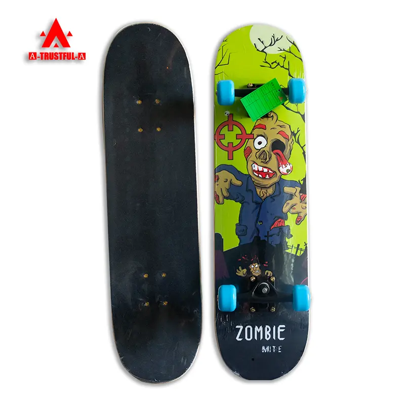 Completo 7 strati canadese cina acero Skateboard drago bambù personalizzato Logo camion ruota di imballaggio