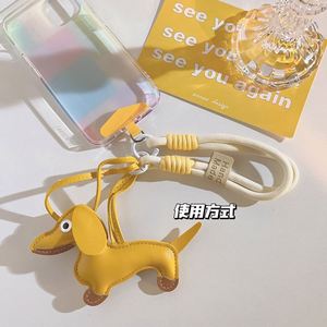 New Dachshund Keychain Designer Customized PU Leather Keychain Bag <b>Accessories</b> Mobile Phone Pendant Car Luxury Keychain - Product Image 3