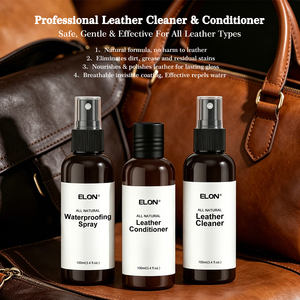 Kit d'entretien professionnel <span class=keywords><strong>pour</strong></span> <span class=keywords><strong>cuir</strong></span>, nettoyant naturel, revitalisant sans alcool, sans danger <span class=keywords><strong>pour</strong></span> la peau, doux <span class=keywords><strong>pour</strong></span> les sacs de luxe, les chaussures, les sièges de voiture, les canapés - Product Image 4