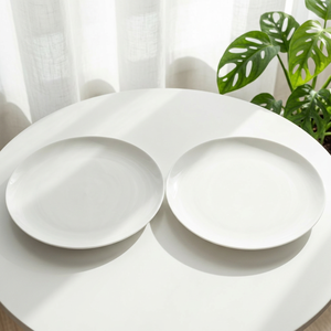 Assiettes à steak rondes européennes pas cher 10 pouces assiettes blanches en porcelaine pour la restauration - Product Image 3