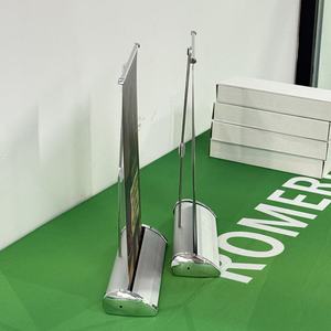 Desktop Roll-Up Werbebanner A4 Tragbarer Einziehbarer Aluminium-Rahmen Werkzeugfreie Montage für Werbung und <span class=keywords><strong>Promotion</strong></span> - Product Image 2