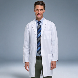 Camici Ospedalieri Personalizzati, <span class=keywords><strong>Camice</strong></span> da Farmacista e Medico, Uniforme Medica a Maniche Lunghe, <span class=keywords><strong>Camice</strong></span> da Laboratorio Idrorepellente Bianco per Uomo - Product Image 1