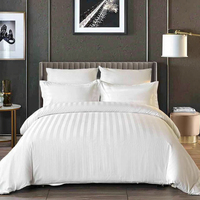 Collection d'hôtels de luxe ensemble de housse de couette en coton solide moderne linge de lit taie d'oreiller pliée 250TC lavable en Machine de qualité supérieure