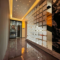 Mur de séparation de décoration d'acier inoxydable de diviseur de pièce d'écran d'intimité en métal avec la séparation de brique en verre