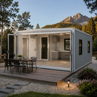 Maisons conteneurs compactes, légères et pliables, installation rapide, étanches, confortables, couleurs personnalisables pour usage extérieur en villa