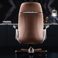Fauteuil de direction en cuir de luxe de style italien avec hauteur réglable, fauteuil de bureau confortable pour PDG, fauteuil pivotant inclinable