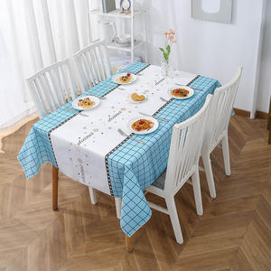 Mantel de Estilo Nórdico, Impermeable, Resistente al Aceite, con Diseño a Cuadros, para Mesa de Comedor, Mesa de Café, Escritorio, Rectangular, Estampado - Product Image 2
