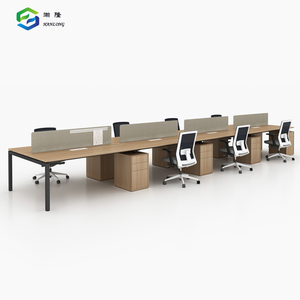 Modern Convertible Extendable Office Table 8 Seater Oak Wood Desk Workstation Office Furniture For Commercial Project