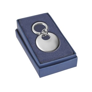 Porte-clés RONDO élégant en alliage avec mousqueton, logo gravé au laser, impression émail dur en acier inoxydable pour clés, bois et alliage de zinc - Product Image 2