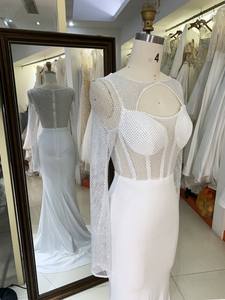 صيحات الموضة الجديدة الفاخرة حورية البحر تصميم شبكة الرأس مع حجر الراين مساء اللباس صغيرتي فساتين امرأة لحفل الزفاف - Product Image 4