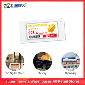 Système d'étiquetage intelligent EAS, étiquette de prix numérique E-ink pour supermarchés, étiquette de rayon électronique (<span class=keywords><strong>ESL</strong></span>) de 2,13 pouces, ABS, marque Zhsunyco - Product Image 1