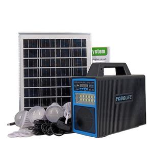<span class=keywords><strong>Station</strong></span> d'énergie solaire 12V Yobolife Factory, système d'éclairage solaire portable, <span class=keywords><strong>radio</strong></span> FM MP3, fonction de réponse aux appels, système solaire DC - Product Image 1