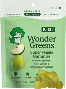 Oem/ODM nhãn hiệu riêng hữu cơ màu xanh lá cây Gummy chất xơ chế độ ăn uống bổ sung siêu trái cây greens Gummies - Product Image 1