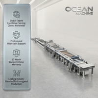 Ligne de production de cartons ondulés entièrement automatique, largeur de travail de 2500 mm, 3, 5, 7 plis, personnalisée pour les usines de cartons ondulés