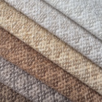 Tissu d'ameublement contractuel 390 g/m² ignifuge, tissé, uni, 100 % polyester, imitation lin