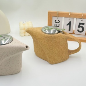 Théière en céramique avec filtre, théière en céramique avec infuseur, ensembles de <span class=keywords><strong>café</strong></span> et de thé faits à la main, cafetière en céramique, ensemble de thé arabe - Product Image 4