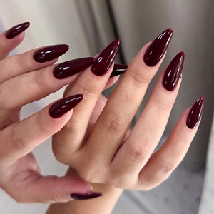<span class=keywords><strong>Faux</strong></span> <span class=keywords><strong>ongles</strong></span> en forme d'amande couleur chair, style européen et américain, pour l'automne et l'hiver, <span class=keywords><strong>ongles</strong></span> de manucure de haute qualité, couleur unie. - Product Image 1