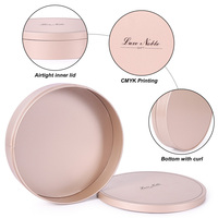 Rêve en relief doré de qualité alimentaire ruonded moonckae dream cake tin box cookie packing 8 inch torte cake tin wholesale