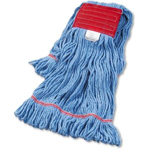 "Boardwalk Super Loop Wet <b>Mop</b> <b>Head</b> for Large Surfaces <b>Microfiber</b> Blue 12/Pack" - Product Image 2
