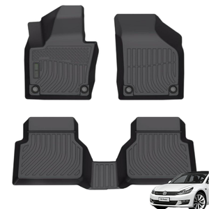 Tappetini Auto per Volkswagen <span class=keywords><strong>Tiguan</strong></span> 2009-2017, Set 3 Pezzi, Protezione per Tutte le Stagioni, Spessore 7 Pollici, Copertura Completa 3D Personalizzata, Nero - Product Image 1