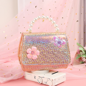 Borsa Principessa alla Moda per Bambine, Borsetta con Manico di Perle, Piccola e Carina - Product Image 3