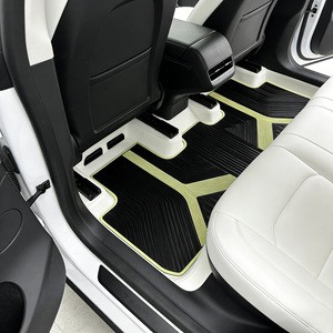 Alfombrillas de Lujo de Látex para <span class=keywords><strong>Tesla</strong></span> Model Y 2024, Juego Completo, Inodoras, Ecológicas, Impermeables, Fáciles de Limpiar, Antideslizantes - Product Image 2
