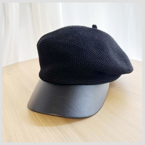 Béret polyvalent pour femme, style rétro coréen, casquette octogonale en maille à visière bec de canard pour tenue décontractée - Product Image 6