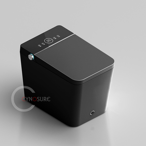 Minimalist <b>Black</b> Color Square Sanitary Ware Ceramic Wc Floor Mounted Smart Toilet Sanitarios for Household Use CY-F1B, CY-F1B Au - Product Image 4