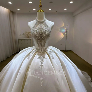 Sparkle <b>Wedding</b> Dresses Luxury Strapless Ball Gown Glitter Beads Sequin Bride Bridal Gown Lsjj14 - Product Image 3