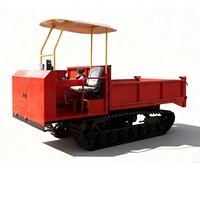 500kg Landwirtschaftlicher Raupendumper, Mini Hydraulischer Kipp-Raupentransporter für Obstgärten
